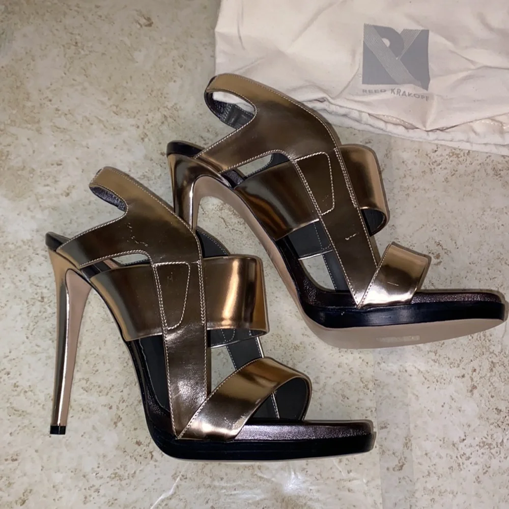 Reed Krakoff Rose Gold Heels size 10.5 NIB - Picture 2 of 10